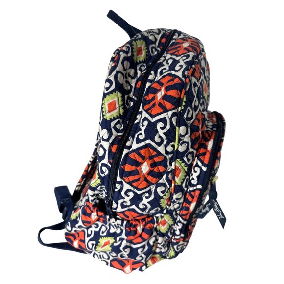 Vera Bradley Quilted Backpack With Colorful Pattern & Multiple Pockets Adjustabl - Picture 6 of 9